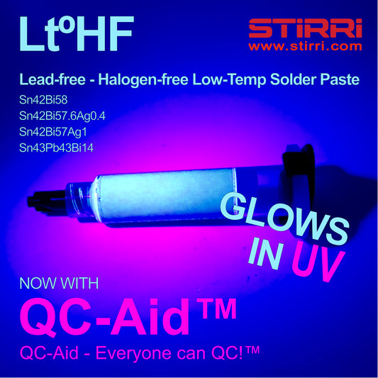 STIRRI Introduces World's First Low-Temperature Halogen-Free Solder Paste with QC-Aid™ at Productronica 2023