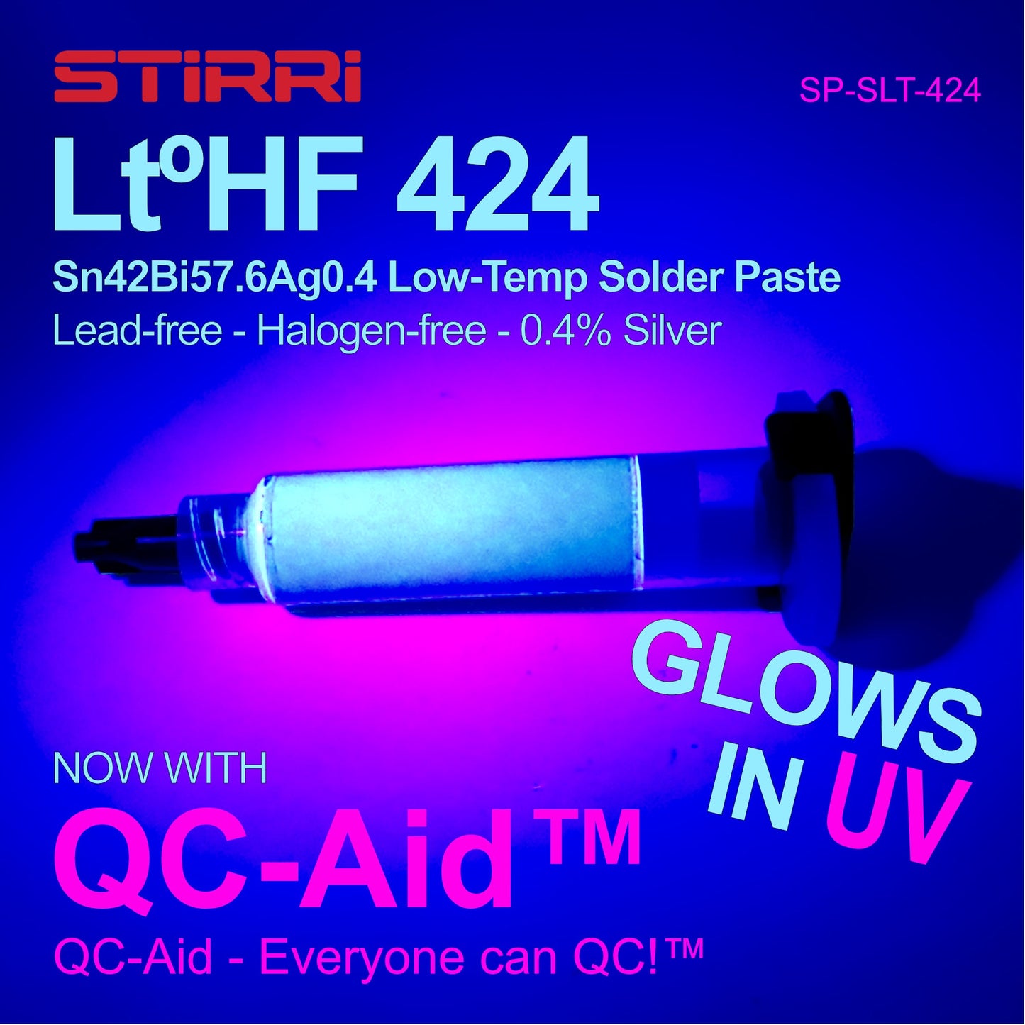 LT-HF-424 - Sn42Bi57.6Ag0.4 low-temperature solder paste lead-free halogen-free 0.4% silver rosin no-clean (ROL0)
