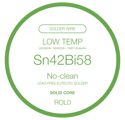 Sn42Pb58 lead-free low-temperature solder wire solid core - 100g spool