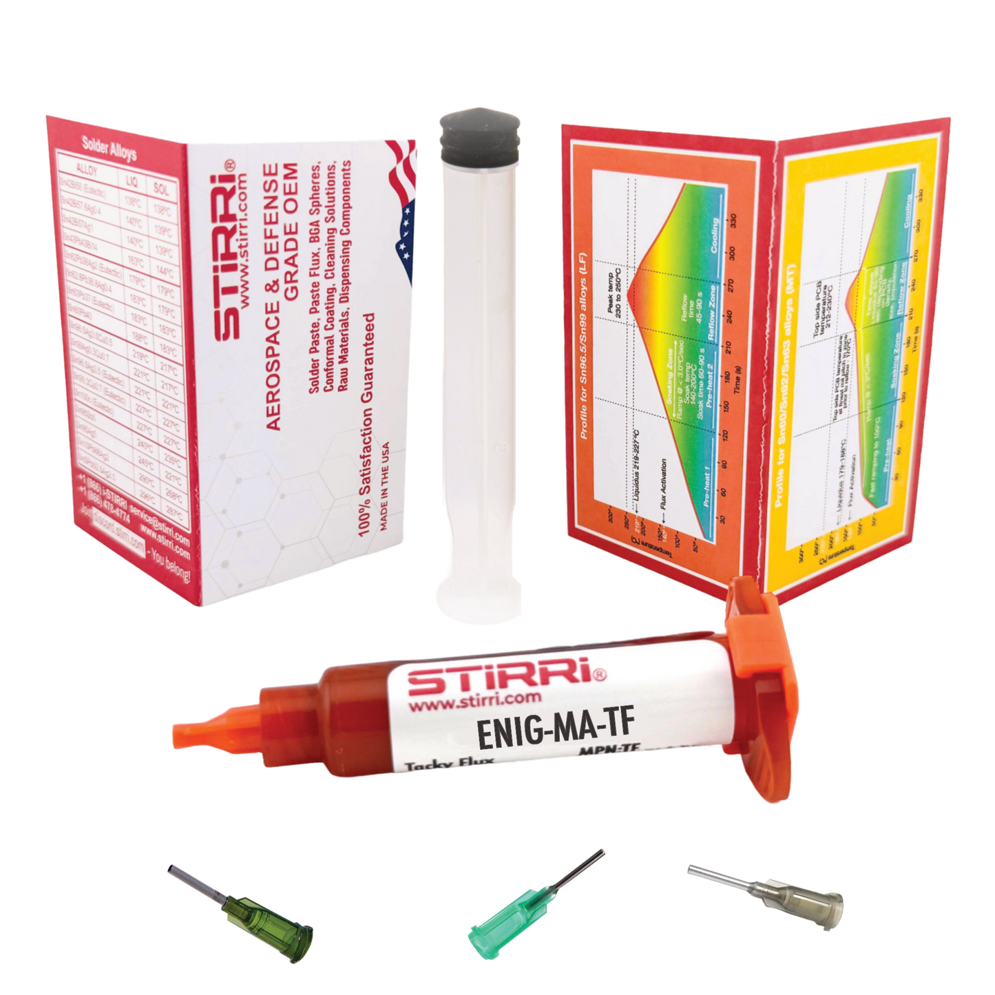 ENIGMA-TF no-clean high-pitch SMD tacky paste solder flux with QC-tracer for Ni/Au plating and ENIG PCBs finishes (ROL0)