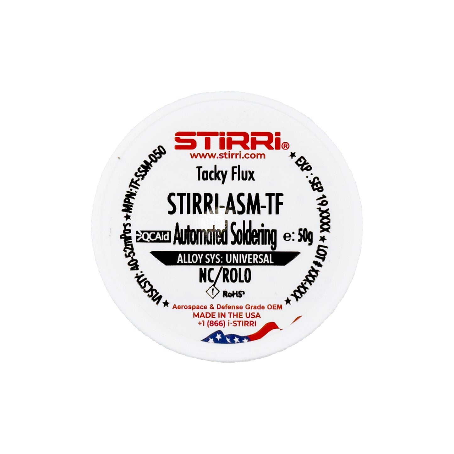 ASM-TF universal no-clean tacky soldering flux for hand-soldering and automated assembly (ROL0)
