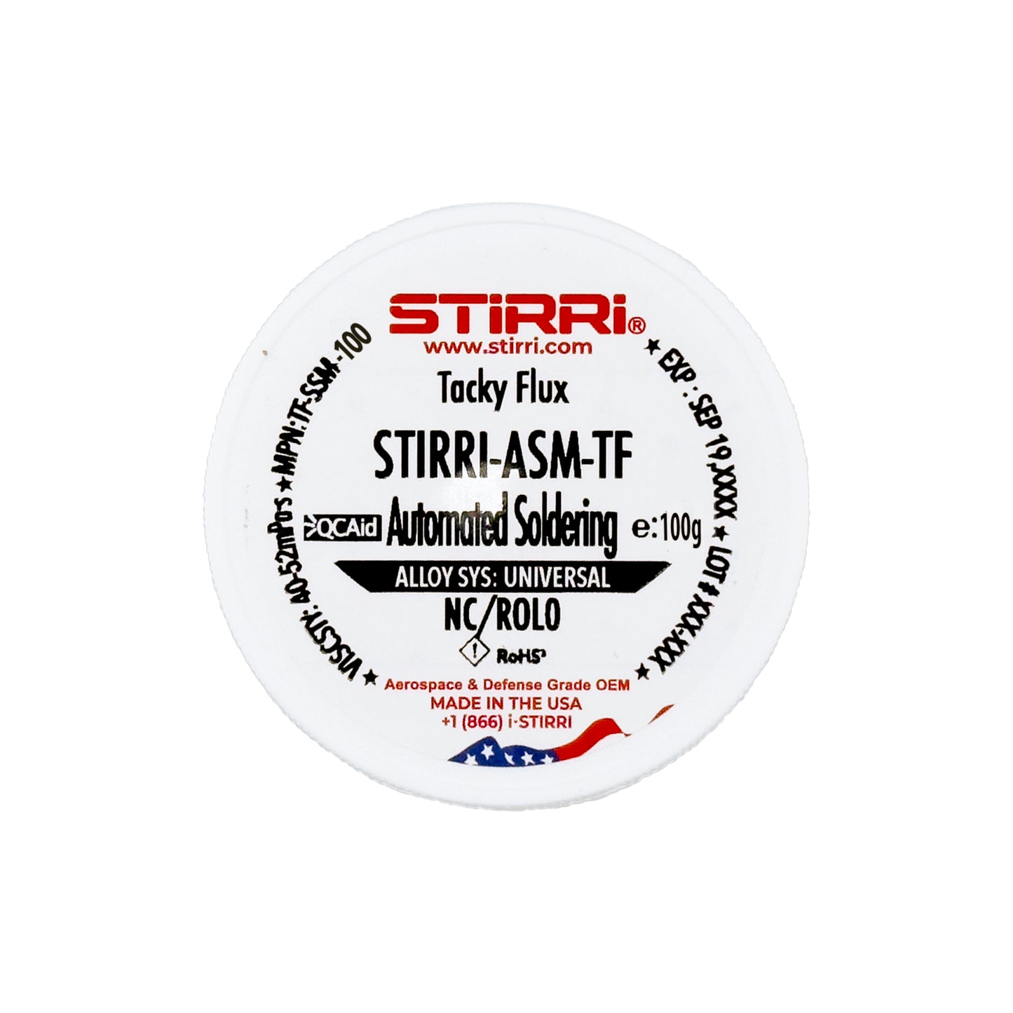 ASM-TF universal no-clean tacky soldering flux for hand-soldering and automated assembly (ROL0)