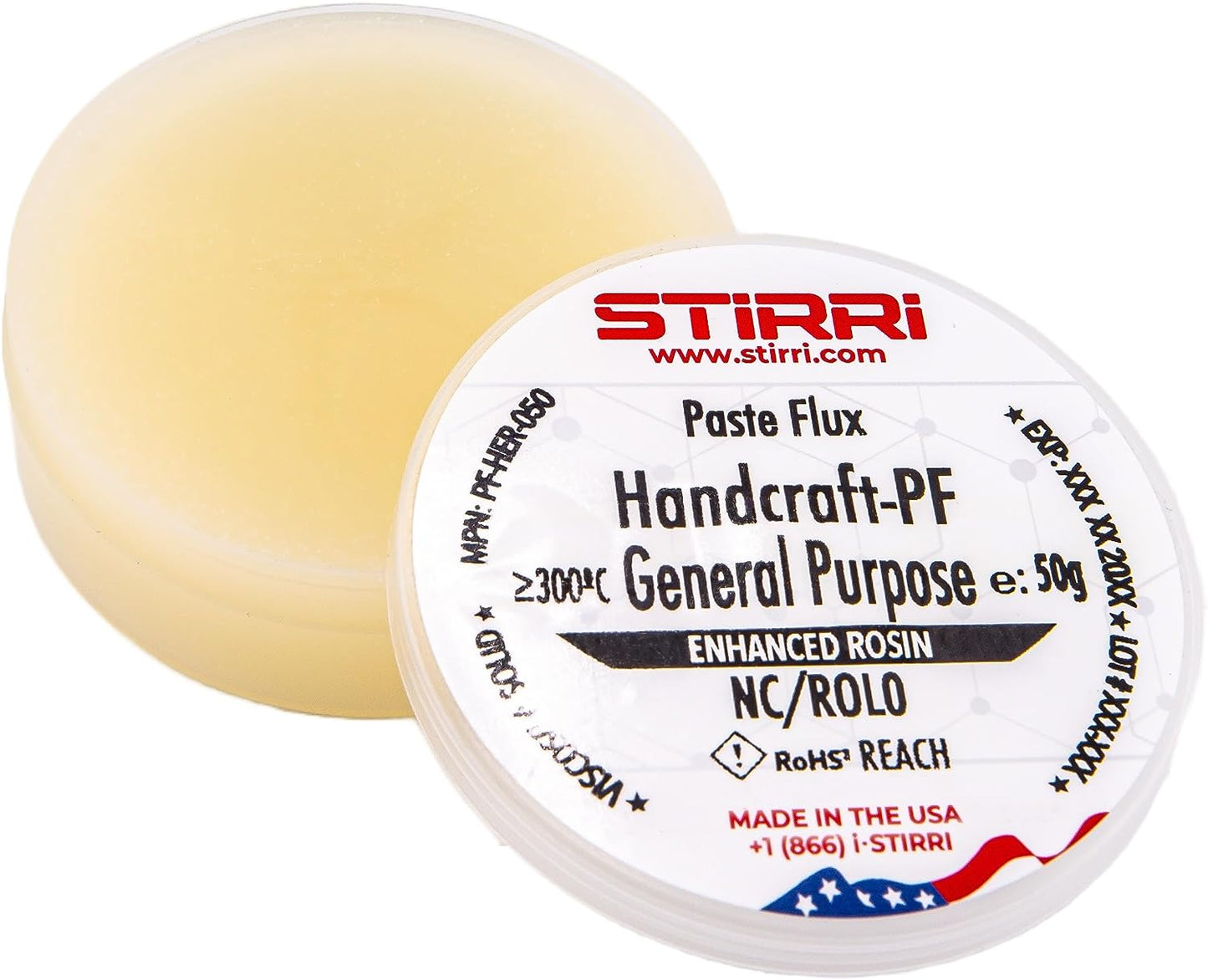 Flujo de soldadura en pasta sin necesidad de limpieza con colofonia mejorada Handcraft-PF (ROL0) - disco de 50 g