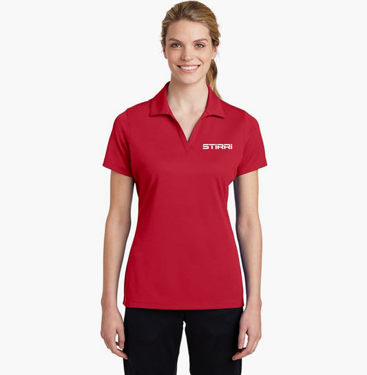 STIRRI Brand Cool Women's Red Embroidered Polo