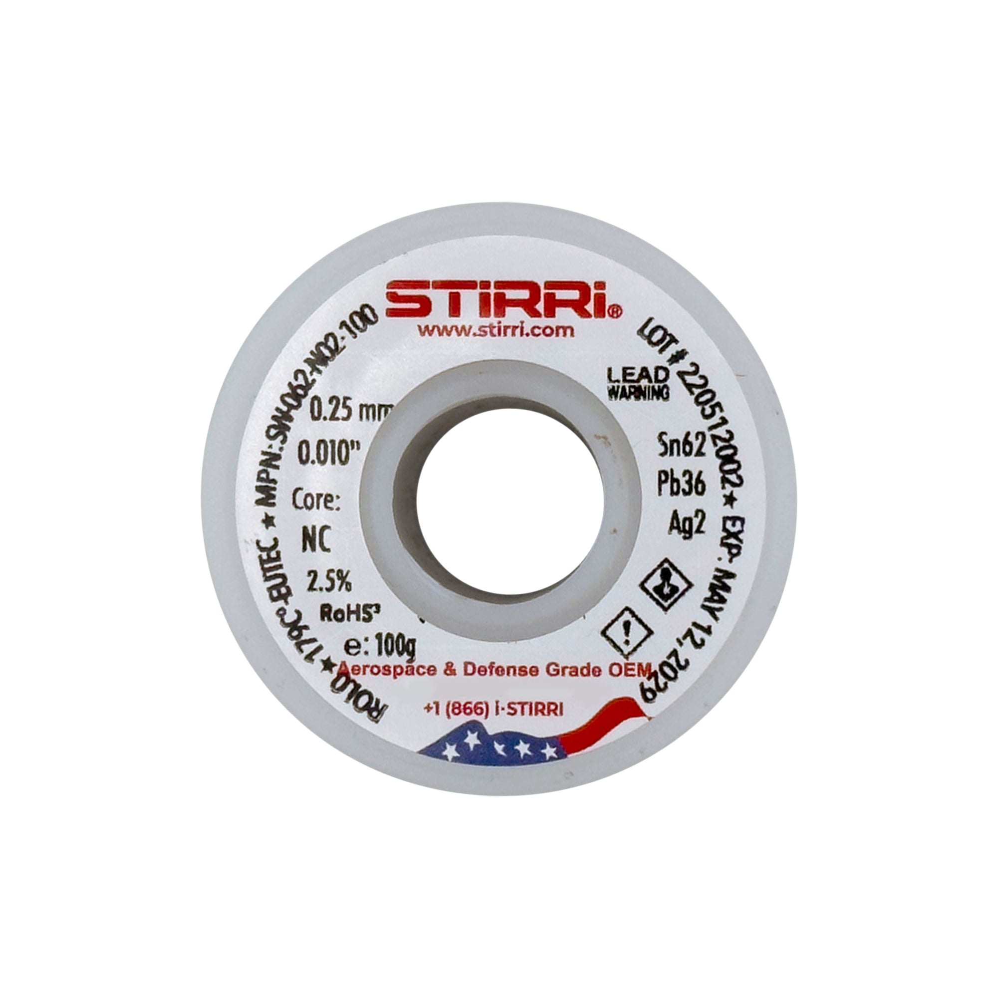 MT-062 - Sn62Pb36Ag2 mid-temp eutectic leaded solder wire NC-core